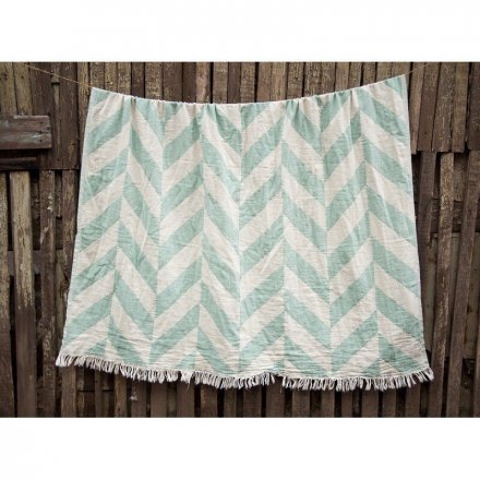 Плед-накидка 130х180 см см Fishbone throw sage Плед-накидка 130х180 см см Fishbone throw sage