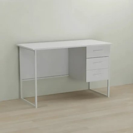 Письмовий стіл Ferrum-decor Гаррі 75x140x70 білий ДСП Біле 16мм (FRD-101011)