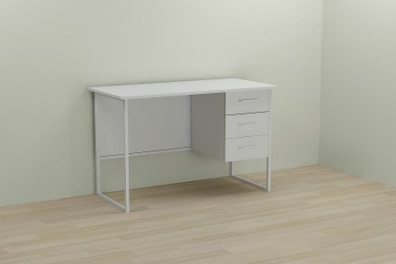 Письмовий стіл Ferrum-decor Гаррі 75x140x70 білий ДСП Біле 16мм (FRD-101011)