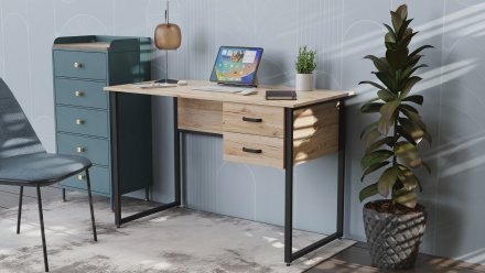Письмовий стіл Ferrum-decor Гаррі 75x140x70 білий ДСП Біле 16мм (FRD-101011)