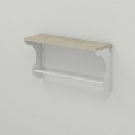 Полиця настінна Ferrum-decor Юзібі 270x600x150 метал Білий ДСП Сонома 16 мм (FRD-102684)