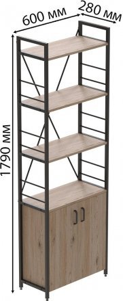 Етажерка 4/60 Ferrum-decor Серії Конект з тумбою 179x60x28 Чорний ДСП Сан-Марино (FRD-104485) Етажерка 4/60 Ferrum-decor Серії Конект з тумбою 179x60x28 Чорний ДСП Сан-Марино (FRD-104485)