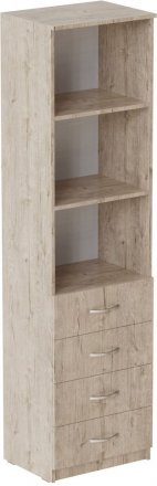 Пенал Анжело Ferrum-decor на 3 полиці з 4 шухлядами 1900x500x380 ДСП Дуб Сан-Марино 16 мм (FRD-104961) Пенал Анжело Ferrum-decor на 3 полиці з 4 шухлядами 1900x500x380 ДСП Дуб Сан-Марино 16 мм (FRD-104961)