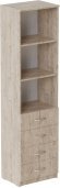 Пенал Анжело Ferrum-decor на 3 полиці з 4 шухлядами 1900x500x380 ДСП Дуб Сан-Марино 16 мм (FRD-104961)