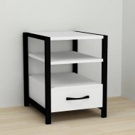 Тумба універсальна Ferrum-decor Вів'єн 1/1 50x41x40 чорний ДСП Біле 16мм (FRD-104139) Тумба універсальна Ferrum-decor Вів'єн 1/1 50x41x40 чорний ДСП Біле 16мм (FRD-104139)