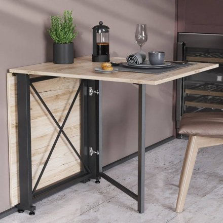 Стіл-книжка трансформер Оріон 2 Ferrum-decor 750x1520x730 Чорний метал ДСП Дуб Сан-Марино 16 мм (FRD-104584) Стіл-книжка трансформер Оріон 2 Ferrum-decor 750x1520x730 Чорний метал ДСП Дуб Сан-Марино 16 мм (FRD-104584)