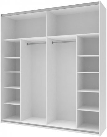 Шафа-купе двохдверна Doros G-Caiser 220х60х240 см Білий/Бетон (DRS-011006)