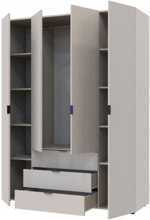 Шафа розпашна для одягу Doros Гелар 155х49,5х203,4 см Кашемір (DRS-011168)