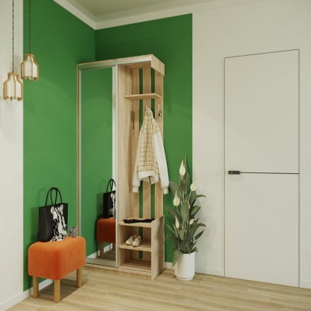 Передпокій з дзеркалом Doros City One Door 110х45х210 см Дуб cонома (DRS-011306) Передпокій з дзеркалом Doros City One Door 110х45х210 см Дуб cонома (DRS-011306)