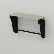 Полиця настінна Ferrum-decor Світ 300x600x150 метал Чорний ДСП Сонома 16 мм (FRD-102803) Полиця настінна Ferrum-decor Світ 300x600x150 метал Чорний ДСП Сонома 16 мм (FRD-102803)