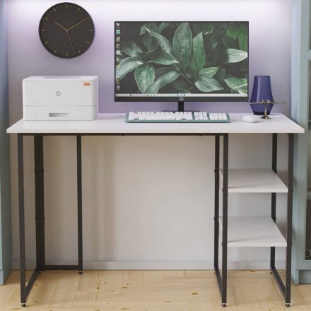 Письмовий стіл Ferrum-decor Кевін 75x100x60 чорний ДСП Біле 16мм (FRD-103791) Письмовий стіл Ferrum-decor Кевін 75x100x60 чорний ДСП Біле 16мм (FRD-103791)