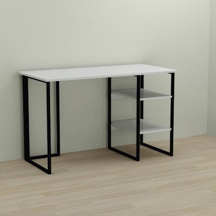 Письмовий стіл Ferrum-decor Кевін 75x100x60 чорний ДСП Біле 16мм (FRD-103791) Письмовий стіл Ferrum-decor Кевін 75x100x60 чорний ДСП Біле 16мм (FRD-103791)