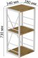 Етажерка 3/34 Ferrum-decor Серії Конект 73x34x28 білий ДСП Дуб Артизан 16мм (FRD-104297)