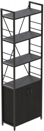 Етажерка 4/60 Ferrum-decor Серії Конект із тумбою 179x60x28 Чорний ДСП Сосна Кембра (FRD-104486) Етажерка 4/60 Ferrum-decor Серії Конект із тумбою 179x60x28 Чорний ДСП Сосна Кембра (FRD-104486)