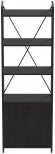 Етажерка 4/60 Ferrum-decor Серії Конект із тумбою 179x60x28 Чорний ДСП Сосна Кембра (FRD-104486)