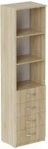 Пенал Анжело Ferrum-decor на 3 полиці із 4 шухлядами 1900x500x380 ДСП Дуб Сонома 16 мм (FRD-104963)