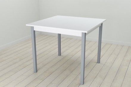 Стіл кухонний Ferrum-decor Дієго 75x80x80 Сірий ДСП Біле 16мм (FRD-106305) Стіл кухонний Ferrum-decor Дієго 75x80x80 Сірий ДСП Біле 16мм (FRD-106305)