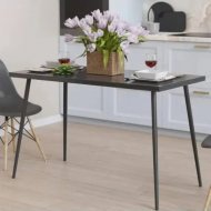 Кухонний стіл Марсель 30 Ferrum-decor 75x120x60 Чорний метал ДСП Сосна Кембра 32 мм (FRD-106736)