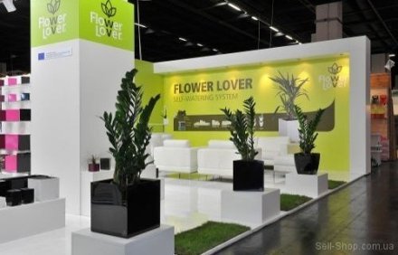 Розумний вазон Cubico Flower Lover 42 см чорний глянсовий 4111807