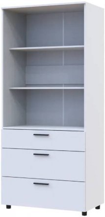 Шафа для одягу Doros Торн Білий 2 ДСП/3Ш (полиці) 90х51.6х200 (DRS-012020)