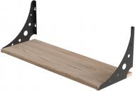 Полиця настінна Ferrum-decor Ханді 2 240x500x240 метал Чорний ДСП Дуб Сан-Марино 16 мм (FRD-102555)