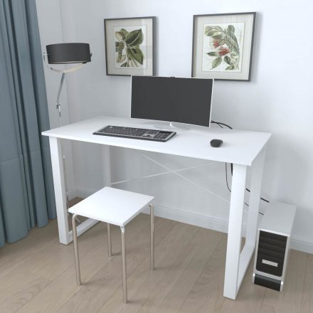 Письмовий стіл Ferrum-decor Драйв 750x1400x700 Білий метал ДСП Біле 16 мм (FRD-103206) Письмовий стіл Ferrum-decor Драйв 750x1400x700 Білий метал ДСП Біле 16 мм (FRD-103206)