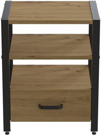 Тумба універсальна Ferrum-decor Вів'єн 1/1 50x41x40 чорний ДСП Дуб Артизан 16мм (FRD-104141)