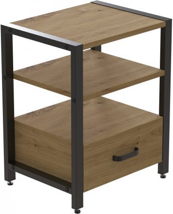Тумба універсальна Ferrum-decor Вів'єн 1/1 50x41x40 чорний ДСП Дуб Артизан 16мм (FRD-104141)