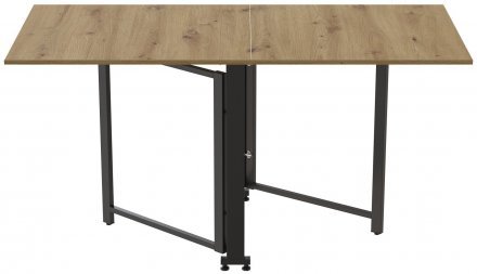 Стіл-книга трансформер Оріон 2 Ferrum-decor 750x1520x730 Чорний метал ДСП Дуб Артизан 16 мм (FRD-104588)