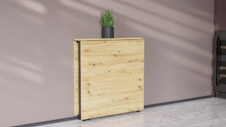 Стіл-книга трансформер Оріон 2 Ferrum-decor 750x1520x730 Чорний метал ДСП Дуб Артизан 16 мм (FRD-104588)