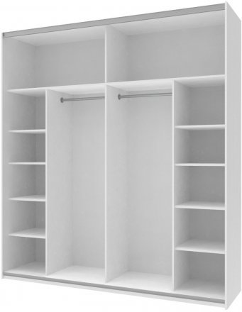 Шафа-купе двохдверна Doros G-Caiser 220х60х240 см Білий/Тахо/Графіт (DRS-011010)