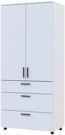 Шафа для одягу Doros Торн Білий 2 ДСП/3Ш (штанга) 90х51.6х200 (DRS-012021) Шафа для одягу Doros Торн Білий 2 ДСП/3Ш (штанга) 90х51.6х200 (DRS-012021)