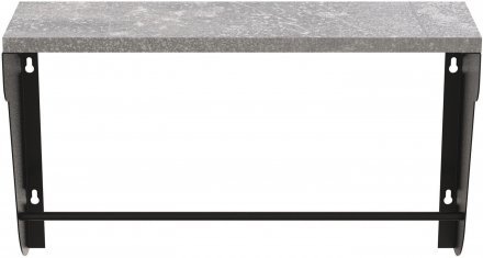 Полиця настінна Ferrum-decor Світ 300x600x150 метал Чорний ДСП Бетон 16 мм (FRD-102806) Полиця настінна Ferrum-decor Світ 300x600x150 метал Чорний ДСП Бетон 16 мм (FRD-102806)