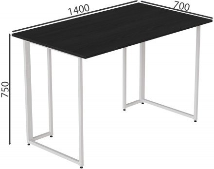 Комп'ютерний стіл Ferrum-decor Ханна 75x140x70 білий ДСП Сосна Кембра 32мм (FRD-104049)