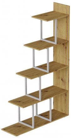Етажерка Ferrum-decor Стелла 1600x1020x300 Білий метал ДСП Дуб Артізан (FRD-105489) Етажерка Ferrum-decor Стелла 1600x1020x300 Білий метал ДСП Дуб Артізан (FRD-105489)