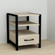 Тумба універсальна Ferrum-decor Вів'єн 1/1 50x41x40 чорний ДСП Дуб Сонома 16мм (FRD-104142) Тумба універсальна Ferrum-decor Вів'єн 1/1 50x41x40 чорний ДСП Дуб Сонома 16мм (FRD-104142)