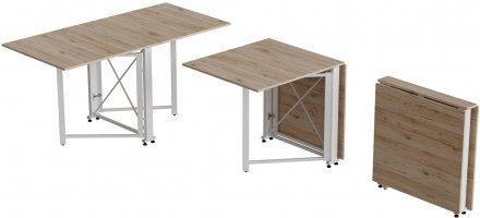 Стіл-книга трансформер Оріон 2 Ferrum-decor 750x1520x730 Білий метал ДСП Дуб Сан-Марино 16 мм (FRD-104591) Стіл-книга трансформер Оріон 2 Ferrum-decor 750x1520x730 Білий метал ДСП Дуб Сан-Марино 16 мм (FRD-104591)