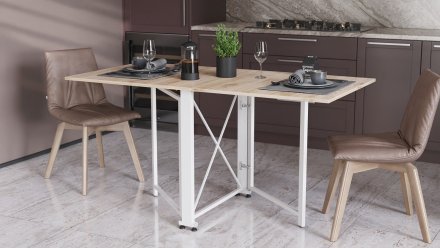 Стіл-книга трансформер Оріон 2 Ferrum-decor 750x1520x730 Білий метал ДСП Дуб Сан-Марино 16 мм (FRD-104591) Стіл-книга трансформер Оріон 2 Ferrum-decor 750x1520x730 Білий метал ДСП Дуб Сан-Марино 16 мм (FRD-104591)