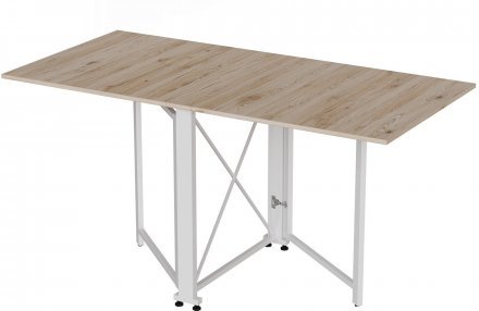 Стіл-книга трансформер Оріон 2 Ferrum-decor 750x1520x730 Білий метал ДСП Дуб Сан-Марино 16 мм (FRD-104591) Стіл-книга трансформер Оріон 2 Ferrum-decor 750x1520x730 Білий метал ДСП Дуб Сан-Марино 16 мм (FRD-104591)