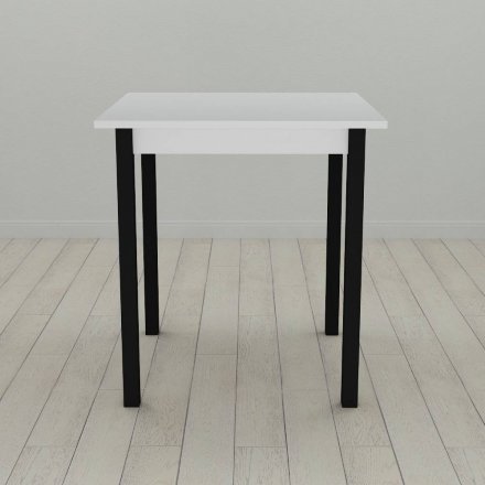 Стіл кухонний Ferrum-decor Дієго 75x80x80 Чорний ДСП Біле 16мм (FRD-106308) Стіл кухонний Ferrum-decor Дієго 75x80x80 Чорний ДСП Біле 16мм (FRD-106308)