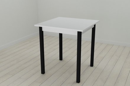 Стіл кухонний Ferrum-decor Дієго 75x80x80 Чорний ДСП Біле 16мм (FRD-106308) Стіл кухонний Ferrum-decor Дієго 75x80x80 Чорний ДСП Біле 16мм (FRD-106308)