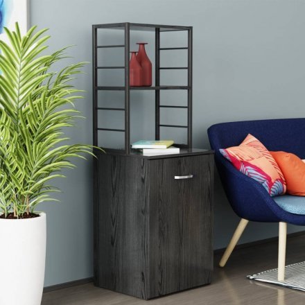 Стіл-тумба трансформер Смарт 4/1 з етажеркою Ferrum-decor 1430x1450x500 Чорний метал ДСП Сосна Кембра 16 мм (FRD-105125) Стіл-тумба трансформер Смарт 4/1 з етажеркою Ferrum-decor 1430x1450x500 Чорний метал ДСП Сосна Кембра 16 мм (FRD-105125)