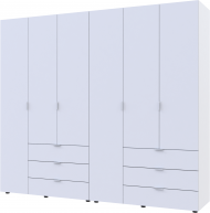 Комплект шаф для одягу Doros Гелар (2 шт.) 232,4х49,5х203,4 см Білий (DRS-011171) Комплект шаф для одягу Doros Гелар (2 шт.) 232,4х49,5х203,4 см Білий (DRS-011171)