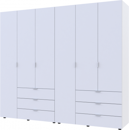 Комплект шаф для одягу Doros Гелар (2 шт.) 232,4х49,5х203,4 см Білий (DRS-011171) Комплект шаф для одягу Doros Гелар (2 шт.) 232,4х49,5х203,4 см Білий (DRS-011171)