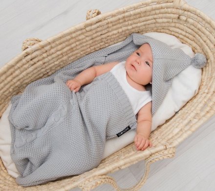Плетений конверт Ice Grey lullalove-6616 Плетений конверт Ice Grey lullalove-6616