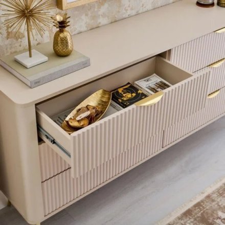 Комод Perfect Home Ланте / Lante з 6 шухлядами і золотими ніжками 6S/163 Беж (PFH-091105) Комод Perfect Home Ланте / Lante з 6 шухлядами і золотими ніжками 6S/163 Беж (PFH-091105)