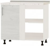Кухонний модуль кутовий Оптіма Низ Н89-895 Білий/Дуб Крафт Білий (без стільниці) 895х461х820 мм (DTM-071789)