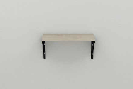 Полиця настінна Ferrum-decor Ханді 2 240x500x240 метал Чорний ДСП Сонома 16 мм (FRD-102557)