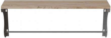 Полиця настінна Ferrum-decor Юзібі 270x600x150 метал Сірий ДСП Дуб Сан-Марино 16 мм (FRD-102689)