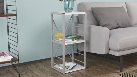 Етажерка 3/34 Ferrum-decor Серії Конект 73x34x28 сірий ДСП Біле 16мм (FRD-104301) Етажерка 3/34 Ferrum-decor Серії Конект 73x34x28 сірий ДСП Біле 16мм (FRD-104301)